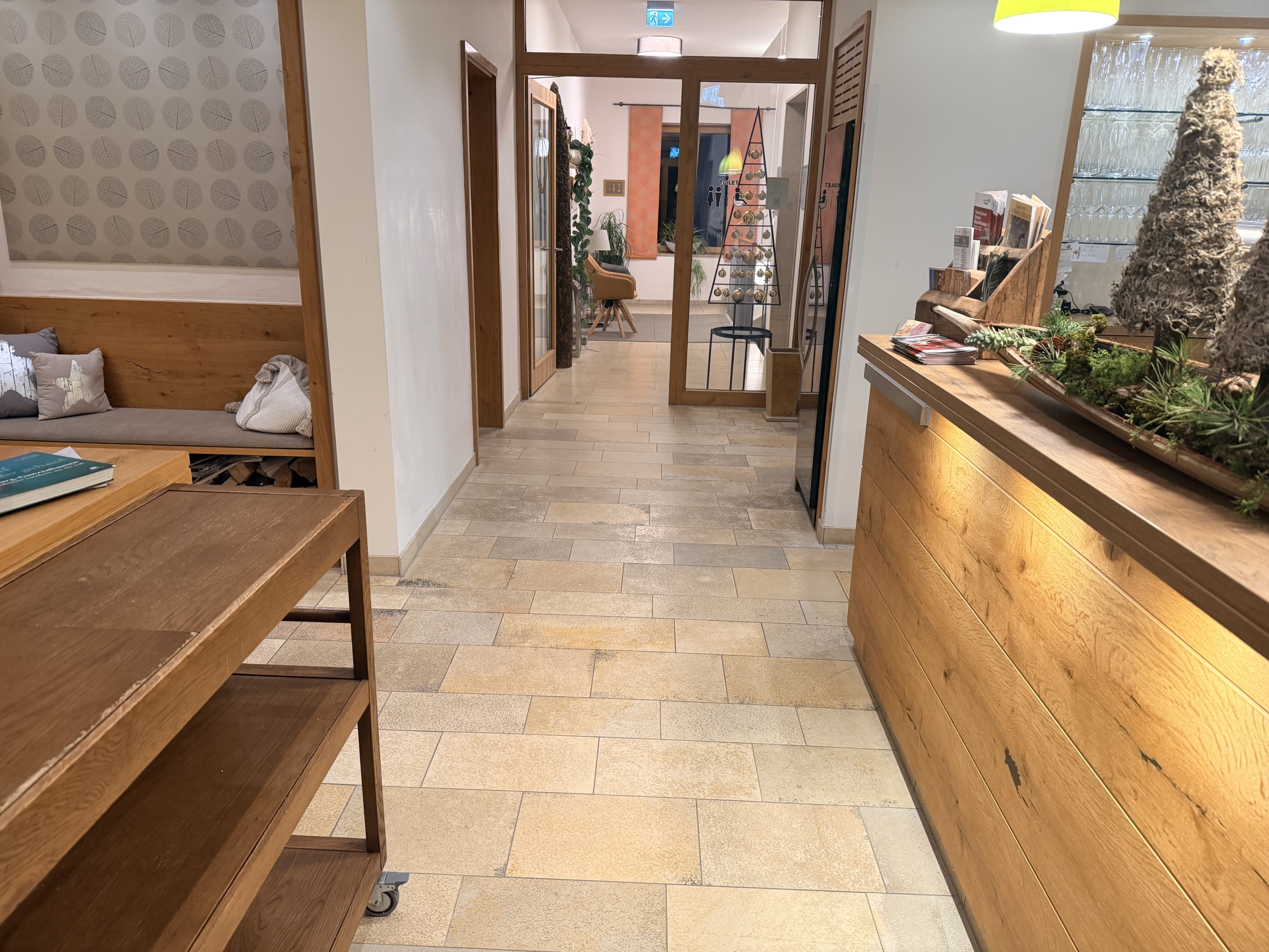 Modernes Ambiente mit solnhofener Naturstein Platten